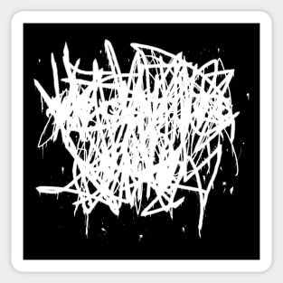 Negative Øhio Unreadable Brutal Logo Sticker